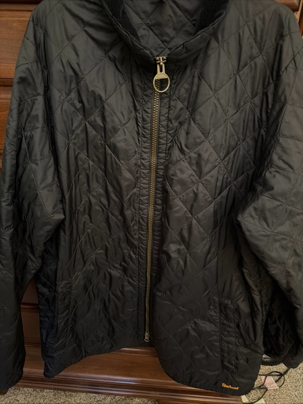 Barbour Black Quilted men’s Jacket with Zip Front xl